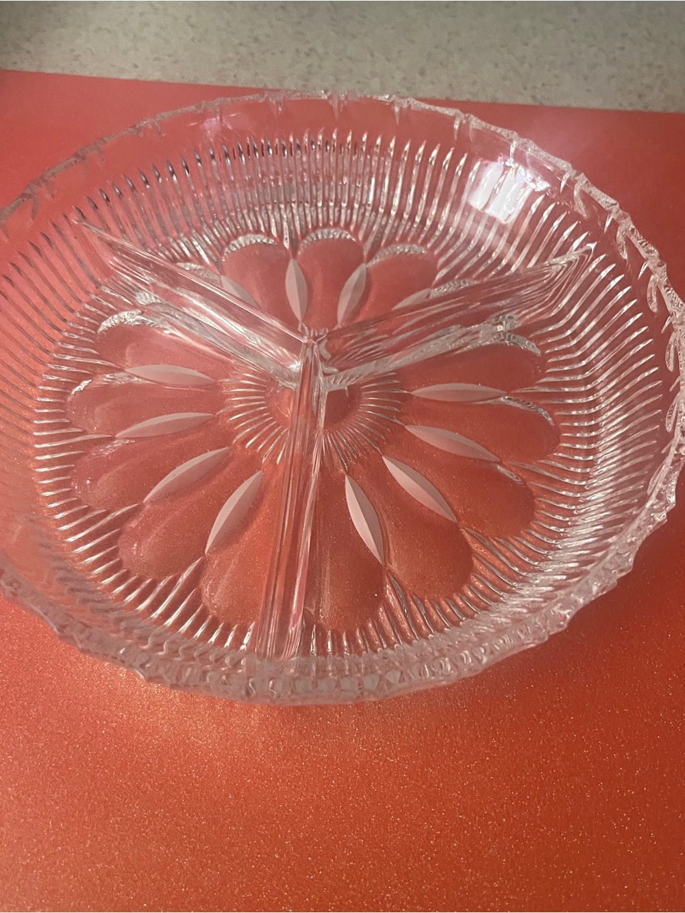 Clear Glass Divided Serving Dish - Home Dining
